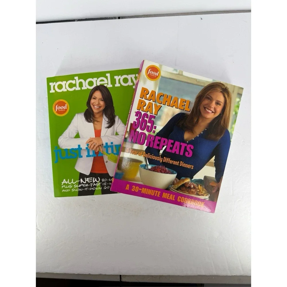Rachel Ray Just In Time & 365: No Repeats Qty: 2 Book Lot Softcover 2007
